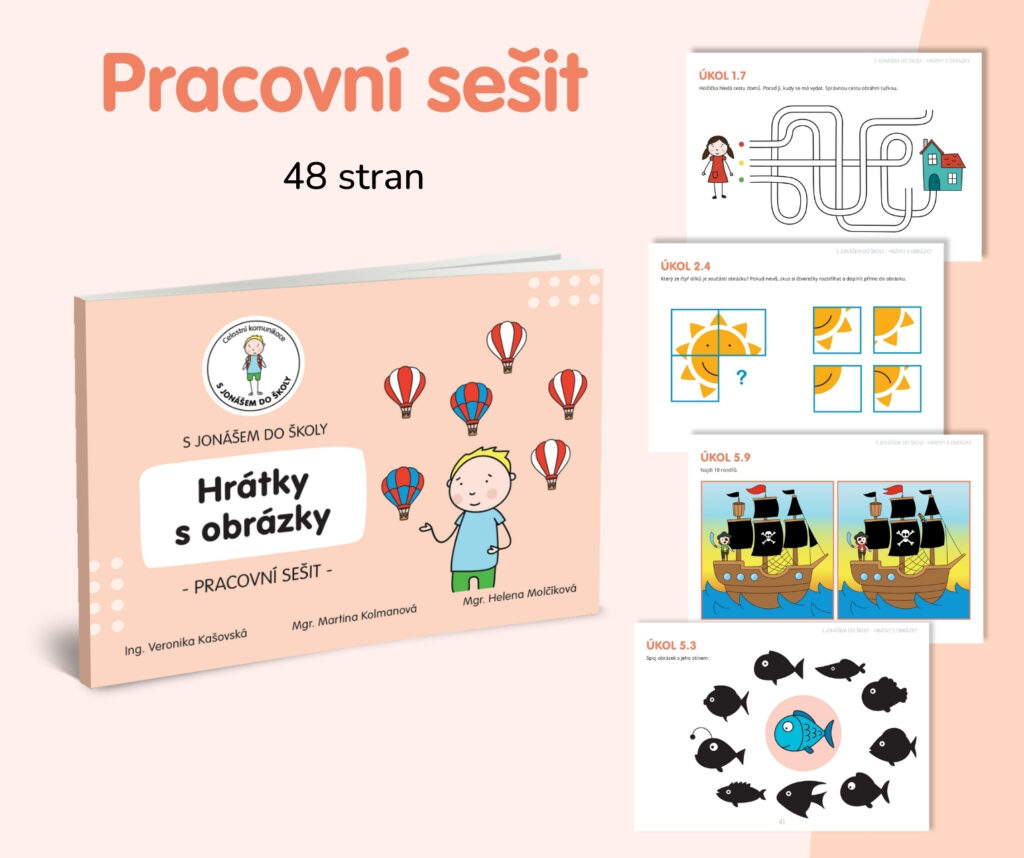 Pracovní sešit Hrátky s obrázky s ukázkami úkolů