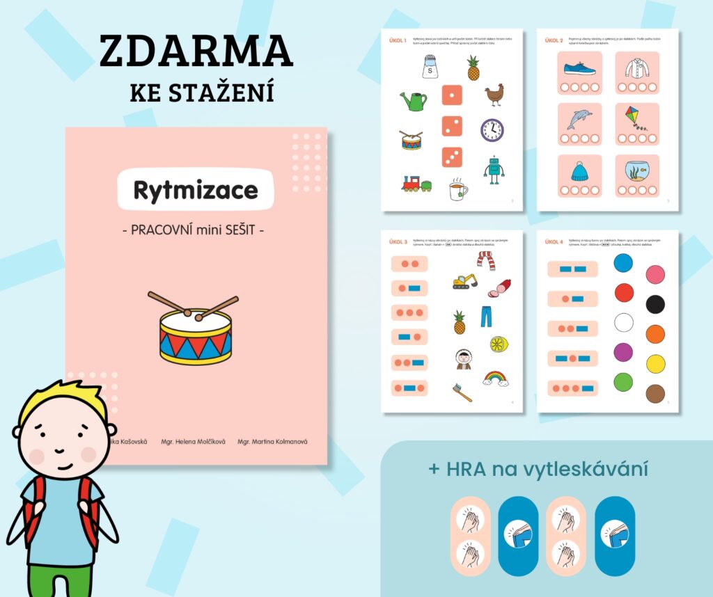 Pracovní mini sešit Rytmizace zdarma s ukázkami úkolů
